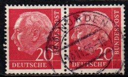 1954 Germania Federale Michel N. 185 Waagerechte Paare Usato - Gebraucht