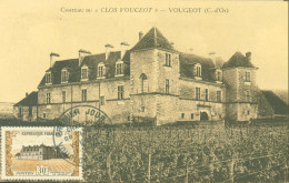 Carte Maximum YT 913 Château Du Clos Vougeot Côte D'Or CAD 1er Premier Jour Ed Bourgogne CAD 1er Jour Vougeot 17 11 51 - 1930-1939