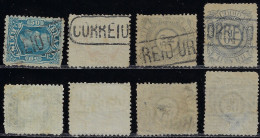 Brazil 1881/1887 4 Stamp Emperor Pedro II 50 200 Réis Numeral 50 Réis Cancel Correio Urbano Means Urban Mail - Usati