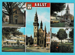 * Aalst - Alost (Oost Vlaanderen) * (R. De Cock, Nr 273/1) Groeten Uit Aalst, Bonjour D'Alost, église, Oldtimer, Voiture - Aalst