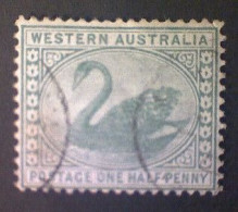 Australia-Western Australia, Scott #58, Used (o), 1885, Black Swan, ½d, Green - Usati