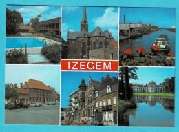 * Izegem - Iseghem (West Vlaanderen) * (J. V. D. B., Nr 456/1) Groeten Uit Izegem, Bonjour De, Péniche, Chateau, Piscine - Izegem