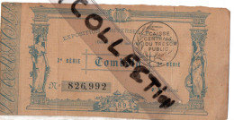 EXPOSITION UNIVERSELLE 1889 . BILLET TOMBOLA DE 1 FRANC - Lottery Tickets