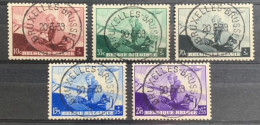 België, 1938, Nr 466/70, Gestempeld BRUXELLES-BRUSSEL - Used Stamps