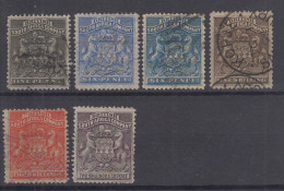 RHODESIA 1892-93 SERIE DI 6 VALORI USATI HIGH QUALITY  - Southern Rhodesia (...-1964)