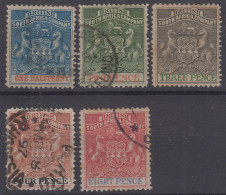 RHODESIA 1892-94 SERIE DI 5 VALORI USATI / G.O MH* - Southern Rhodesia (...-1964)