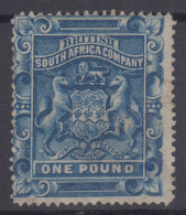 RHODESIA 1892-93 1 POUND N.10 G.O MLH* - Southern Rhodesia (...-1964)