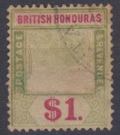 BRITISH HONDURAS 1891-1901 1 SHILLING N.63 USATO - Honduras Británica (...-1970)