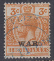 BRITISH HONDURAS 1917-18 GIORGIO V 3 CENTESIMI N.118 USATO - Honduras Británica (...-1970)