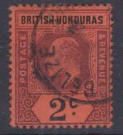 BRITISH HONDURAS 1902-04 2 CENTESIMI WMK INVERTED N.81w USATO - British Honduras (...-1970)