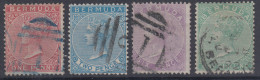 BERMUDA 1865-1903 SERIE 4 VALORI USATA - Bermuda