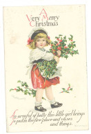 CLAPSADDLE - A Very Merry Christmas -  Fillette Et Fleurs.. (2) - Clapsaddle