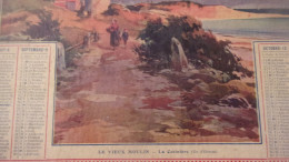 ️ ️ RARE CALENDRIER  ALMANACH POSTE 1929 LA COTINIERE ILE D OLERON  LE VIEUX MOULIN CHARENTE MARITIME - Big : 1921-40