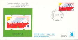 Netherlands FDC ATM 60 C. 1-8-1991 With Cachet - FDC