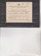 BIGLIETTO  ENTRATA  STAZIONE  MARITTIMA  DI  PONTE  DEI  MILLE  -  GENOVA  1947 - Tickets - Entradas