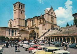 CARTOLINA  ASSISI,PERUGIA,UMBRIA-BASILICA DI S.FRANCESCO-STORIA,MEMORIA,CULTURA,RELIGIONE,BELLA ITALIA,VIAGGIATA 1966 - Perugia