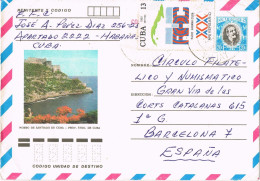 51839. Entero Postal Aereo WAJAY (La Habana) Cuba 1981. Motivo Morro De Santiago Cuba - Covers & Documents
