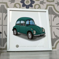 Poster Cox Volkswagen Coccinelle Verte VW Beetle - Voitures