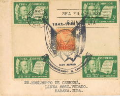 51840. Carta HABANA (Cuba) 1943. Censtro De Hoja, Centenario  ELOY ALFARO - Brieven En Documenten