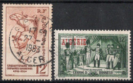 ALGERIE Timbres-poste N°302 & 315 Oblitérés TB Cote 3€50 - Usati