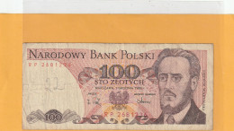 NARODOWY BANK POLSKI . 100 ZLOTYCH .  1-12-1988 .  N° RP 2681236 .  2 SCANNES - Pologne