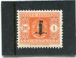 ITALY/ITALIA - 1944  POSTAGE DUE  1 L  OVERPRINTED  MINT NH - Impuestos