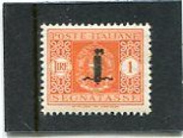 ITALY/ITALIA - 1944  POSTAGE DUE  1 L  OVERPRINTED  MINT NH - Strafport