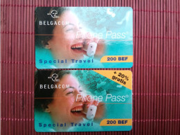 2 Different Special Tracel PhonePass  2 Photos  Used - [2] Prepaid & Refill Cards