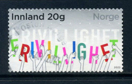 Norway 2022 - Volunteering, Fine Used 20g Stamp. - Oblitérés