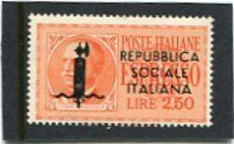 ITALY/ITALIA - 1944  2.50c  ESPRESSO  OVERPRINTED  MINT NH - Correo Urgente