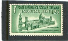 ITALY/ITALIA - 1944  1.25c  ESPRESSO  MONUMENTS  MINT NH - Correo Urgente