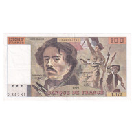 France, 100 Francs, Delacroix, 1991, L.172, TTB, Fayette:69BIS.3A4 - 100 F 1978-1995 ''Delacroix''