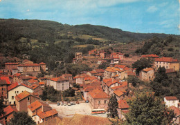 OLLIERGUES (Puy-de-Dôme) La Place De La Mairie Et Vue Générale Cpsm GF 1974 - Olliergues