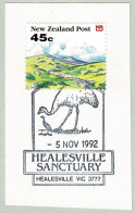 Neuseeland / New Zealand 1992, Sonderstempel Healesville Sanctuary, Strauss / Struthio - Avestruces