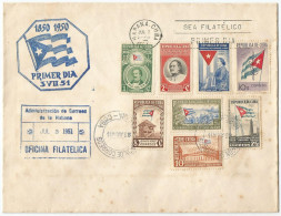 Cuba 1951. FDC Centenario De La Bandera Cubana. - Used Stamps