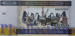 AZERBAIJAN 1000 MANAT 2001 PICK 23 UNC - Azerbaïdjan