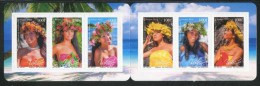 CARNET** De 2015 Avec 6 Timbres Adhésifs De POLYNESIE "VAHINES DE POLYNESIE" - Carnets