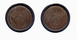 Danemark 2 øre - Christian IX 1886  Danmark KM# 793-1 - Denmark
