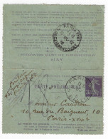 PARIS 8 R Ballu 30c Semeuse Violet Yv CLPP6 Storch K6 Ob Type Du 30 12 1916 - Neumáticos