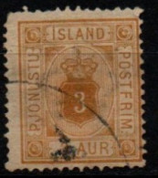 ISLANDE 1876-1901 O DENT 14x13.5 - Dienstmarken
