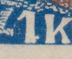 Iceland 1920 Mi. 96m, Facit 142 V1, 1 Kr. Christian X. ERROR Variety 'Bulge To The Right On The '1', MH* (Cote 120€) - Non Dentellati, Prove E Varietà