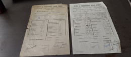 X 2 Bulletin Scolaire Ecole Pensionnat Jules Ferry - Rue De La Deule Haubourdin 59320 1940 & 1936 - Diplômes & Bulletins Scolaires