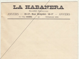 Enveloppe Cigare Havane La Habanera Anvers - 1800 – 1899
