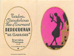 Themes Div- Ref TT794-calendrier De Poche 12x9cms-publicité Talon Bergougnan Le Gaulois-1928- Dessin Illustrateur - Grossformat : 1921-40