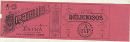 1897 Etiquette Cigare Cigarillos Deliciosos - Altri & Non Classificati