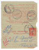 PARIS 123 R D'Anjou Carte Lettre CHAPLAIN 100 F Ob 14 10 1958 Yv 2613 St V6 - Pneumatische Post