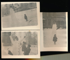 IZEGEM  KASTEEL TER WALLEN  3 FOTO'S KINDEREN VAN WYBO  WINTER IN PARC VAN HET KASTEEL           2 SCANS - Izegem