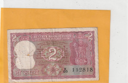 RESERVE BANK OF INDIA .  2 RUPEE  .  N° K/65 J 12818 .  2 SCANNES - India