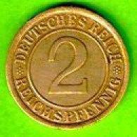 ALLEMAGNE / 2 REICHSPFENNIG / 1924 A - BERLIN - 2 Renten- & 2 Reichspfennig