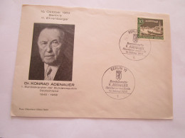 Enveloppe Allemagne Berlin Dr Konrad Adenauer 10/10/1963 - 1948-1970